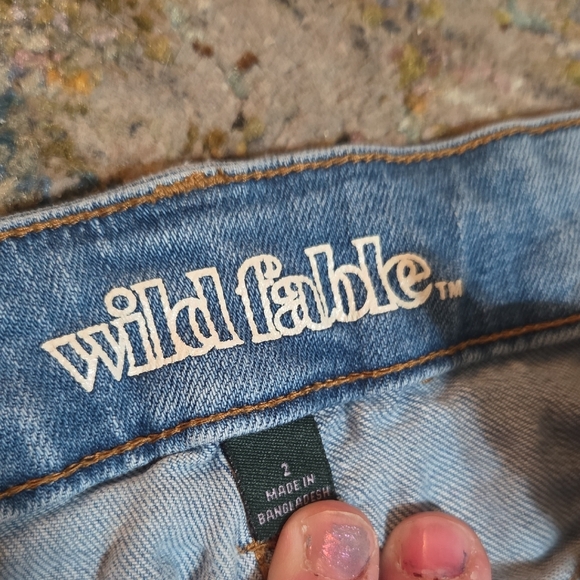 Super Comfy Wild Fable Light Blue Distressed Boyfriend Jeans Size 2 - Picture 2 of 3